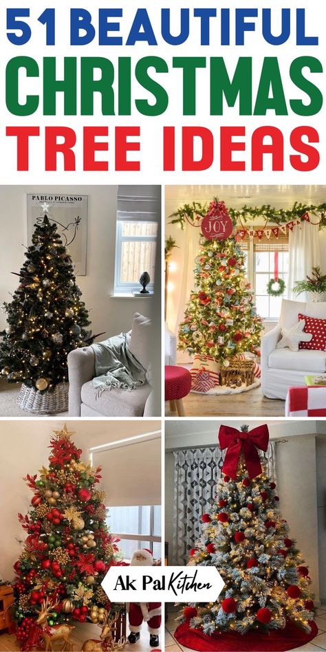 Discover a world of enchanting Christmas tree ideas for holiday home decor! From DIY tree ornaments to creative tree toppers, we have a variety of holiday tree ideas. Explore vintage and rustic Christmas tree inspirations, as well as modern and colorful decorated Christmas trees. Dive into handmade ornament ideas to make your Christmas tree truly special. Whether you prefer elegant or whimsical, these trendy Christmas tree decorations will help you create the perfect Christmas decorations. Holiday Tree Ideas, Simple Christmas Tree Ideas, Diy Tree Ornaments, Whimsical Christmas Tree, Whimsical Christmas Trees, Christmas Tree Bows, Farmhouse Christmas Tree, Christmas Tree Inspiration, Cool Christmas Trees