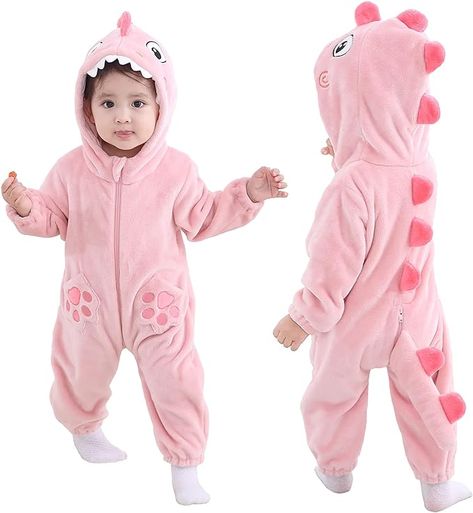 Amazon.com: TONWHAR Baby Boy's Girl's Animal Bodysuit Infant And Toddler's Romper Jumpsuit Halloween Costume Partywear : Clothing, Shoes & Jewelry Pink Dinosaur Costume, Girl Dinosaur Costume, Baby Kostüm, Girls Flannel, Girl Dinosaur, Pink Dinosaur, Dinosaur Costume, Rompers For Kids, Winter Pajamas