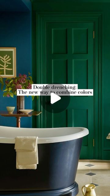 Homes & Gardens on Instagram: "Double drenching is the art of washing two colors across your walls, ceiling, and woodwork. Creating a cocooning feel, the key is to confidently combine colors that you might not typically place together in a singular scheme. What colors would you try?
.
#homesandgardens #doubledrenching #color" Double Drenching, Shabby Chic Interiors, Industrial Interiors, Mid Century Modern Interiors, Bohemian Interior, Living Room Style, Scandinavian Interior, Minimalist Interior, Rustic Interiors