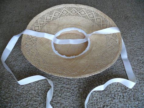 Straw hat to Bergere — Victoria-Esquimalt Military Re-enactors Association Diy Millinery, Types Of Hats, Sewing Studio, Bias Tape, Wide Brimmed, Straw Hat, Womens Flip Flop, Hair Pieces, 18th Century