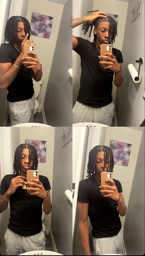 Black Male Loc Hairstyles, Men With Locs Black, Stud Braid Hairstyles, Drip Poses, Men Dread Styles, Darkskinboys Dreads, Black Guy With Locs Aesthetic, Darkskin Dread Head Boy, Black Boy Hairstyles