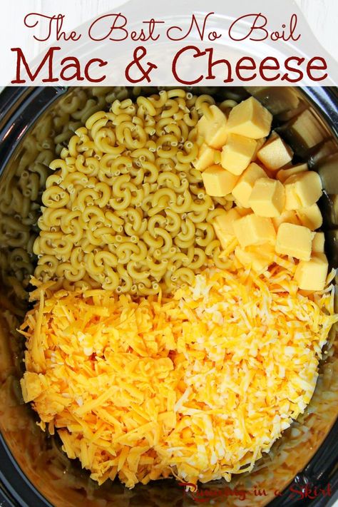 Easter Crockpot, No Boil Mac And Cheese, Easy Crockpot Mac And Cheese Recipe, Mac N Cheese Crockpot, Mac And Cheese Easy, Slow Cooker Mac Cheese, Crockpot Mac N Cheese Recipe, Crock Pot Mac And Cheese, Crock Pot Mac