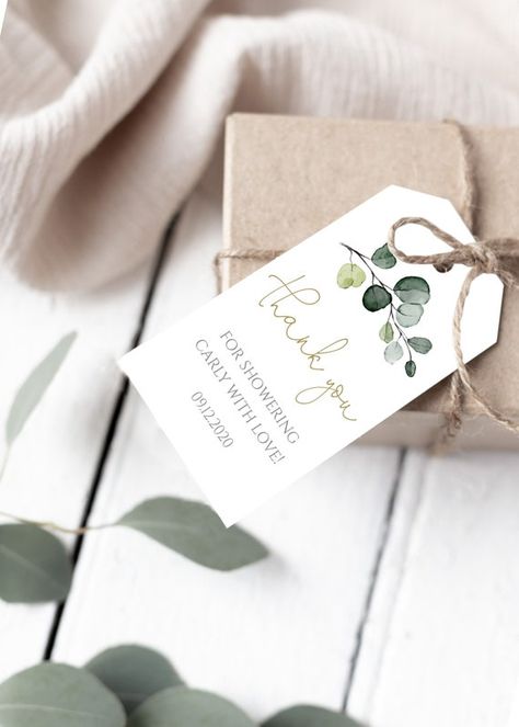 Desain Merek, Feuille Eucalyptus, Welcome Bag, Handmade Packaging, Printable Favor Tags, Wedding Welcome Bags, Wedding Favor Tags, Packaging Ideas, Eucalyptus Leaves