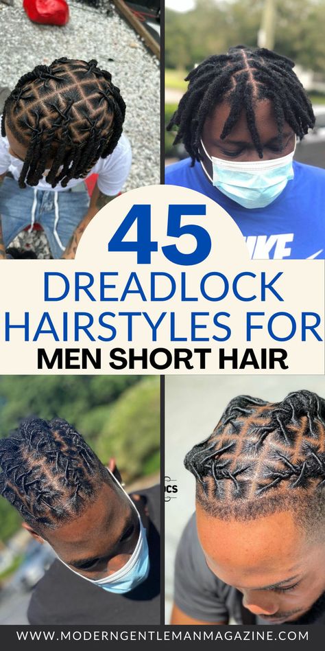 Explore 45 unique dreadlock hairstyles for men that exude individuality and style. From classic dreadlocks to intricate twists, these hairstyles celebrate the beauty of natural hair. Embrace a timeless and versatile look with these stunning dreadlock styles. #Dreadlocks #DreadlockHairstyles #MenWithDreads #NaturalHair Unique Dreadlock Hairstyles, Locs Hairstyles For Prom, Dreadlock Hairstyles For Men Short, Short Hair Dreadlocks, Loc Hairstyles For Men, Mens Dreadlock Styles, Hairstyles For Men Short, Short Loc Styles, Short Dreadlocks Styles