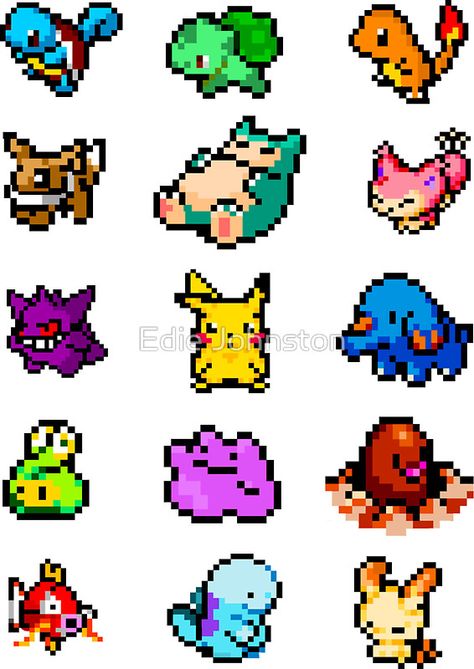 Pixel Pokemon sticker pack Pokemon Pixel Art, Pixel Tattoo, Hama Beads Pokemon, Pixel Pokemon, Pokemon Pixel, Pokemon Cross Stitch, Pokemon Bead, Pokemon Sprites, Pixel Art Pokemon