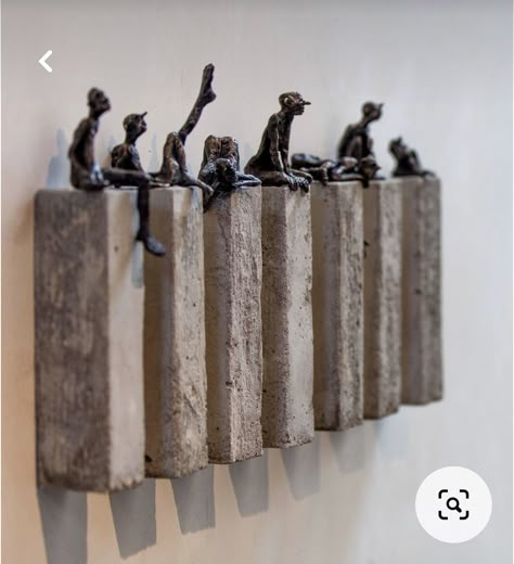 Diy Statue, Ceramic Hooks, Ghent Belgium, Statue Art, Wall Decor Design, Pottery Sculpture, Concrete Blocks, Wall Sculpture Art, Figurative Sculpture