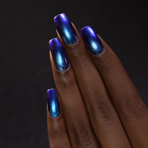 Purple And Blue Nails Designs, Blue And Purple Nails Designs, Chromatic Nails, Purple Blue Nails, 80 Nails, Blue And Purple Nails, Purple And Blue Nails, Blue Purple Nails, Gigi Nails