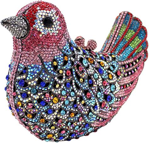 Amazon.com: Ladies Luxury-Handbag Rhinestone Evening-Bag Chain Wedding Women Clutch-Purse Bird : Clothing, Shoes & Jewelry Clutch Bag Wedding, Bridal Purse, Rhinestone Clutch, Crystal Clutch, Wedding Clutch, Party Purse, Mini Party, Colorful Bird, Luxury Diamonds