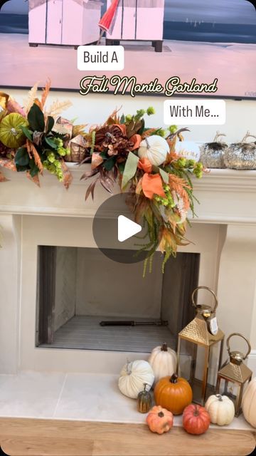 Lance Devereux on Instagram: "🍂 Build a Stunning Fall Mantel Garland with Me! 🍁 It’s easier than you think! Comment “Fall” for the link to all the supplies you need. 🎃✨

**Step 1:** Start with a base garland. Don’t worry about it being pretty—this will hold all the gorgeous elements that come next!

**Step 2:** Secure the base with hooks (Command strips work great!). Make sure it’s safe for your mantel surface.

**Step 3:** Add a fall leafy garland. Choose one with texture and movement for that perfect touch of autumn.

**Step 4:** Layer in your favorite fall picks and branches—think magnolia, eucalyptus, and more! The goal is to completely cover the base garland.

**Step 5:** Add ribbons for a pop of color, texture, or pattern. Wind them right into the garland for a seamless look.

**S Autumn Decorations Indoor Living Room, Thanksgiving Garland Diy, Fall Mantel Garland, Fall Garland Ideas, Autumn Decorations Indoor, Thanksgiving Fireplace, Diy Fall Garland, Thanksgiving Mantle, Mantel Garland