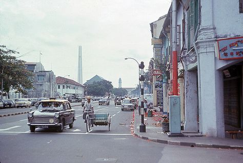 Beach Road Singapore 1967 | Read the comments (currently bel… | Flickr Old Singapore, History Of Singapore, Singapore Photos, Photographs And Memories, Global City, Beach Road, Vintage Everyday, Colour Photograph, Street Scenes