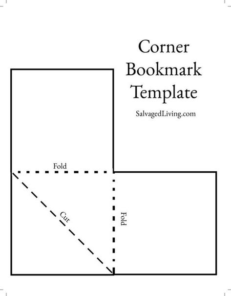 With this free corner bookmark template you can create endless corner bookmarks from cardboard, fabric or whatever scraps you have on hand. Corner bookmarks really stay in place and hold your place in a book plus they are great gifts, perfect to personalize and budget friendly to craft! #boomark #5mincraft #cardboardcraft #DIYgiftidea Bookmark Corner Ideas, Letter Corner Bookmark, Diy Corner Page Bookmark, Fabric Corner Bookmark Pattern, How To Fold A Corner Bookmark, Corner Bookmarks Template, Cat Corner Bookmarks Diy, Sewing Corner Bookmarks, Free Corner Bookmark Template