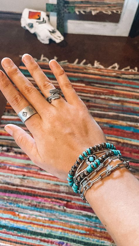 Western Bracelet Stack, Western Bracelets Cowgirl Jewelry, Punchy Fashion, Mom Presents, Western Fashion Jewelry, Southern Jewelry, Marvel Jewelry, Western Bracelets, Western Clothes