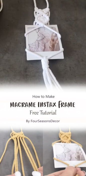 Macrame Polaroid Hanger, Polaroid Hanger, Macrame Kids Room, Polaroid Pictures Display, Polaroid Diy, Instax Frame, Picture Frame Hangers, Instax Photos, Frame Hangers