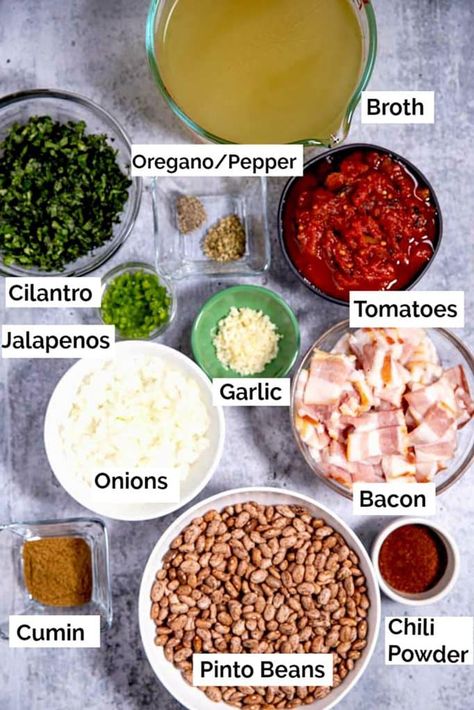 Ranchero Beans Instant Pot, Ranchero Beans Crockpot, Mexican Bean Soup Frijoles Charros, Mexican Whole Beans Recipe, Beans With Bacon Mexican, Charro Beans In Crockpot, Texas Ranch Style Beans Recipe, Easy Charro Beans Recipes, Beans Charro Mexican