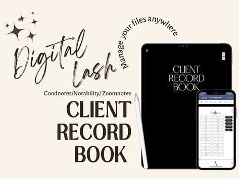 Lash Tech Client Record Book/ Easy Lash Client Records Book/ With Hyperlinked Tabs / Lash Tech Planner/ Business Beauty Client Record Book - Etsy Qatar Lash Client Record, Client Record Book, Client Profile, Password Tracker, Planner Business, Lash Tech, Natural Lashes, Diy Prints, Business Website