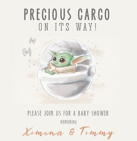 Starwars Baby Shower Ideas Boys, Grogu Baby Shower Theme, Baby Yoda Baby Shower Ideas, Baby Shower Tree, Yoda Party, Star Wars Baby Shower, Baby Boy Shower Favors, Star Shower, Baby Gender Reveal Party