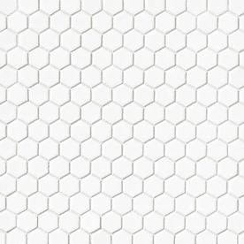 Bedrosians Le Cafe White 11-in x 12-in Porcelain Honeycomb Mosaic Deco Wall Tile (Common: 11-in x 12-in; Actual: 10.75-in x 11.88-in) at Lowes.com Honeycomb Wall, Bullnose Tile, Modern And Traditional Decor, Best Floor Tiles, Porcelain Wall Tile, Porcelain Mosaic Tile, Hexagonal Mosaic, Tile Trim, Accent Tile