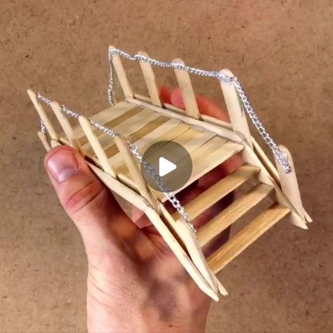 Popsicle Bridge, Popsicle Stick Bridges, Landscape Model, Diy Kids Toys, Popsicle Stick Crafts, Popsicle Stick, Crafty Moms, Diy Crafts To Do, February 9