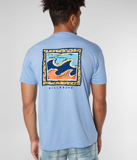 Billabong High Tide T-Shirt - Men's T-Shirts in Light Blue Heather | Buckle Surf Tee, High Tide, T Shirt For Men, Car Stickers, Billabong, Fashion Sense, Come Back, Fabric Care, Cool Style