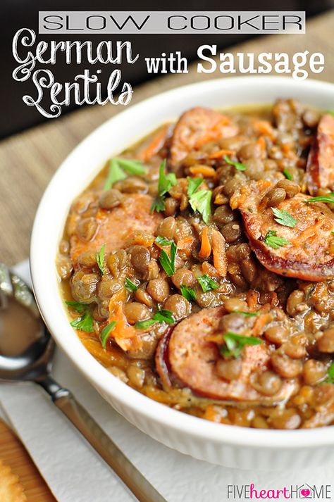 Lentil Chorizo, German Lentil Soup, Lentil Soup With Sausage, Sausage Lentil, Chorizo Stew, Spanish Sausage, Spanish Soup, Lentil Sausage Soup, Salat Wraps