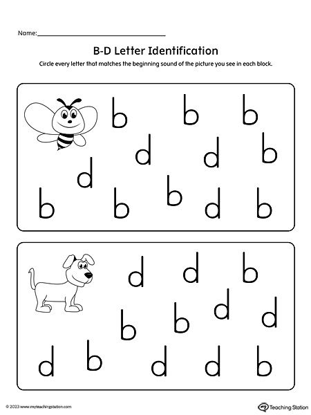 B D Worksheets, B And D Activities, B And D Worksheets, How To Teach B And D, Letter B And D Worksheets, B Phonics Worksheet, B D Letter Reversal, Letter Reversal Activities, Tracing Practice Preschool