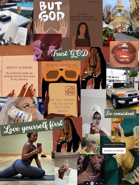 New Year Mood Board, Year Mood Board, Goals Mood Board, January Mood Board, January Goals, January Mood, Monthly Reset, Black Femininity Aesthetic, Vision Board Collage