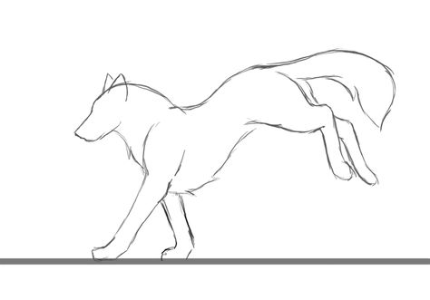 Run cycle Draw Wolf, Wolf Drawing Easy, Wolf Base, Running Drawing, Dog Design Art, Wolf Sketch, Wolf Pup, Animation Sketches, Warrior Cats Art