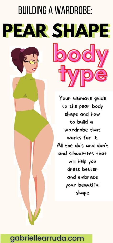 Do you have a pear shape body type? Wondering what clothes will look best on your figure and how to dress for your pear-shaped curves? This is your ultimate guide on dressing a pear-shaped body and building a wardrobe for your body type. You’ll learn about the top types of clothing that work well with a pear shaped body, including bottoms, tops, jackets, coats, and more. Style tips for pear-shaped bodies, outfit ideas, and wardrobe basics for the pear body type. Wardrobe for pear body shapes. Pear Body Type, Pear Body Shape Fashion, Pear Body Shape Outfits, Top Types, Pear Shape Fashion, Pear Shaped Dresses, Pear Shaped Outfits, Body Shape Guide, Building A Wardrobe