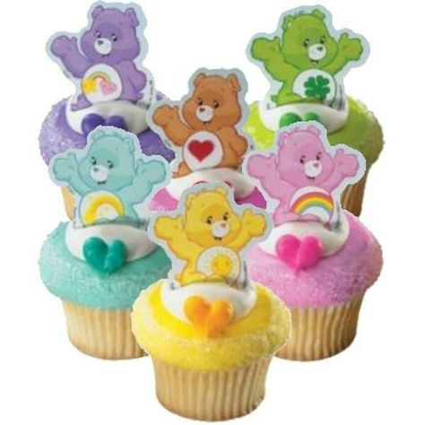 Care Bear Cakes, Care Bears Birthday Party, Care Bear Party, Care Bear Birthday, Bear Cupcakes, Cupcake Pictures, Cake Picks, Bear Theme, Bear Party