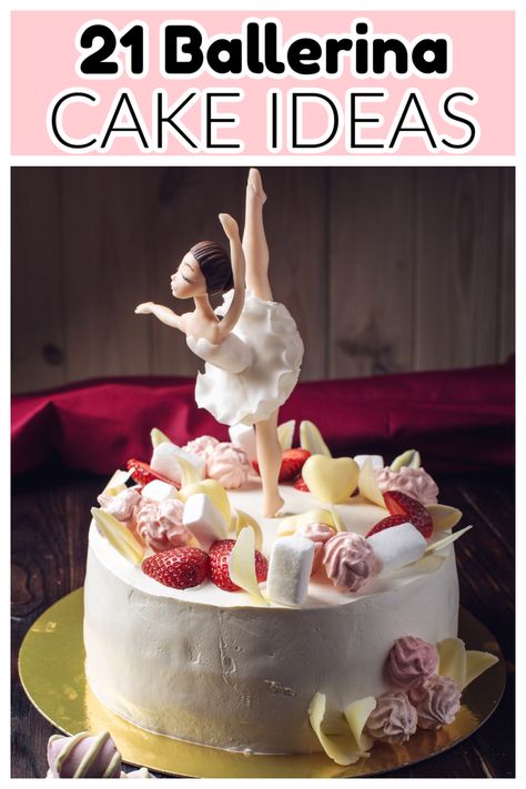 A collection of beautiful ballerina cake ideas. From simple ballet cakes to ballerina shoes cake toppers, these ballerina theme cakes are sure to impress. Ballet Cake Ideas, Ballerina Cake Ideas, Ballet Birthday Cakes, Ballerina Birthday Cake, Ballet Cake, Shoes Cake, Ballerina Theme, Ballet Cakes, Ballerina Cupcakes