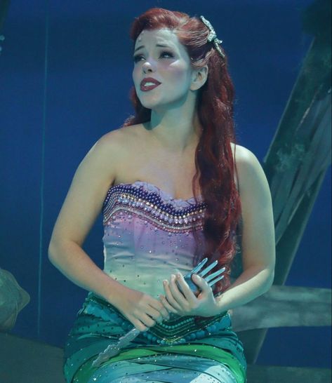 Ariel Broadway, Little Mermaid Musical, The Little Mermaid Musical, Theater Aesthetic, Ariel Makeup, Joffrey Ballet, Ariel Hair, Musical Hair, Dream Roles