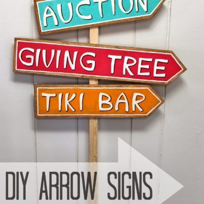 “A” is for Arrow Signs Tiki Bars Diy, Diy Arrow, Arrow Signs, Wood Scraps, Beach Wood, Acrylic Craft Paint, Directional Signs, Scrap Wood Projects, Diy Bar