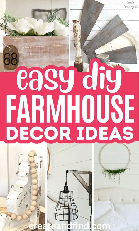 DIY farmhouse decor and decorating ideas. Art Centerpieces, Comfy Room Ideas, Farmhouse Decorating Ideas, Modern Farmhouse Ideas, Farmhouse Diy Projects, Modern Farmhouse Diy, Farmhouse Table Decor, Country Farmhouse Style, Diy Table Decor