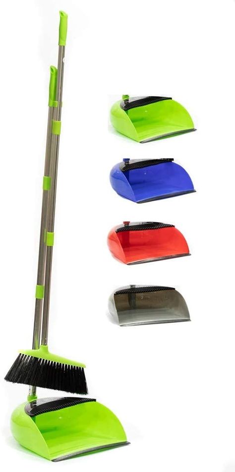 Long Handled Dustpan and Brush Set Lobby Dust Pan with Long Handle Sweeping Broom (Green) Sweeping Broom, Dust Pan, Weird Shapes, Diy Household, Vinyl Tile, Green Item, Carpet Flooring, Long Handles, Cleaning Tools