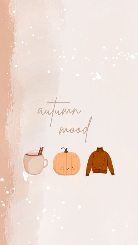 October Backgrounds, Iphone Background Cute, Iphone Wallpaper November, Cute Iphone Wallpaper, Kawaii Pumpkin, Iphone Wallpaper Iphone, November Wallpaper, Pumpkin Sweater, Fall Wallpapers