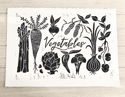 Lino Print Pattern, Linocut Inspiration, Linoleum Printmaking, Animal Illustration Kids, Relief Printmaking, Lino Cuts, Lino Printing, Lino Art, Vegetable Prints