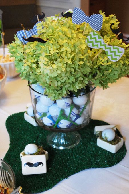 Baby Boy Golf Shower Ideas, Golf Baby Shower Theme, Baby Shower Golf Theme, Golf Themed Baby Shower Ideas, Golf Party Centerpiece, Man Baby Shower Ideas, Little Man Baby Shower Ideas, Golf Baby Shower Ideas, Golf Gender Reveal