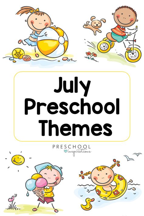 July preschool themes that kids, parents, and teachers will love! There are lesson plans, learning activities, arts and crafts ideas, and lots of fun to be had with these summer themes that are perfect for July! July Toddler Lesson Plans, July Daycare Themes, July Preschool Themes, Preschool Inspirations, Summer Preschool Themes, School Kids Activities, Ocean Books, Summer Themes, All About Me Preschool