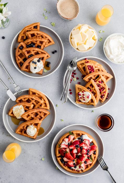 Browned Butter Belgian Waffles - Yoga of Cooking Belgian Waffles Toppings, Belgian Waffle Mix, Sweet French Toast, French Toast Waffles, Belgian Food, Outside Light, Sweet Potato Bread, Streusel Coffee Cake, Pumpkin Waffles