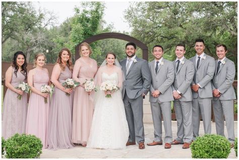 Mauve And Gray Wedding, Grey Tux Wedding, Color Palette Mauve, Grey Tuxedo Wedding, Dance For Wedding, Party Color Palette, Gray Wedding Party, Wedding Groomsmen Attire, Wedding Parties Colors