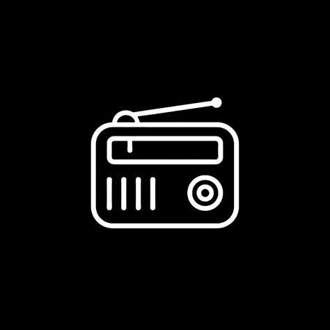 Tv Icon Black, Radio Aesthetic, Ikon Black, Radio Logo, Android App Icon, Radio Icon, Old Is Gold, Zestaw Ikon, Clock Icon