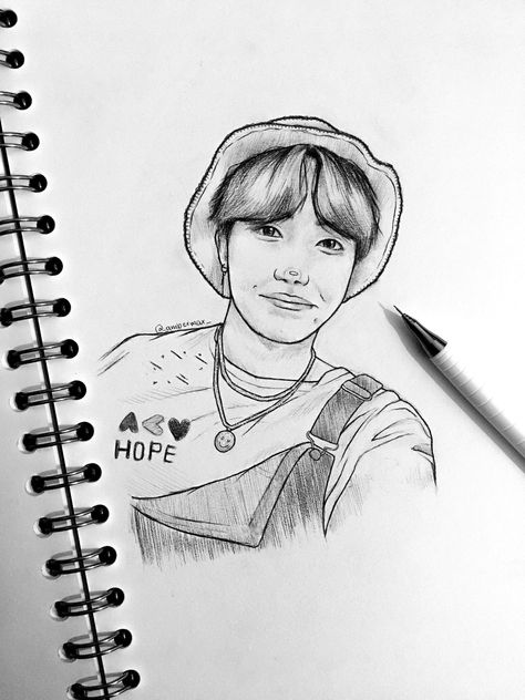 Bts Easy Drawing, Hope Drawing, Very Easy Drawing, Anime Drawing Sketches, Hope Art, Mandala Design Pattern, Art Tools Drawing, Kpop Drawings, Easy Drawings Sketches