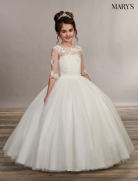 Girls First Communion Dresses, Applique Lace, Girls Communion Dresses, Holy Communion Dresses, Mary's Bridal, First Communion Dress, Tulle Flower Girl, First Communion Dresses, Girls Pageant Dresses