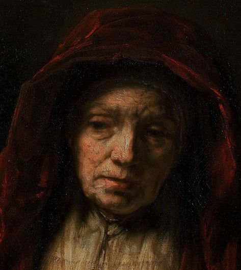 Old Woman Portrait Painting, Womens Faces, Faces Painting, Rembrandt Art, Rembrandt Portrait, Rembrandt Paintings, Oil Painting Tips, Rembrandt Van Rijn, Maria Magdalena