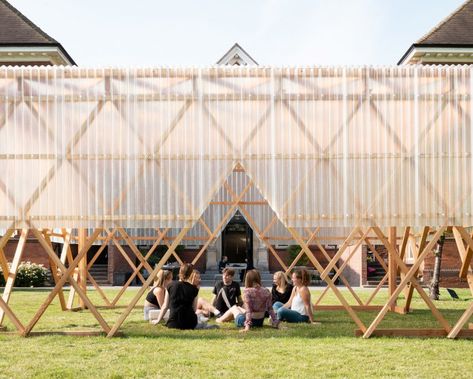 Urban Rooms, Wooden Pavilion, Fasad Design, Temporary Architecture, Pavilion Plans, University Of Reading, Pavilion Architecture, Temporary Structures, Pavilion Design