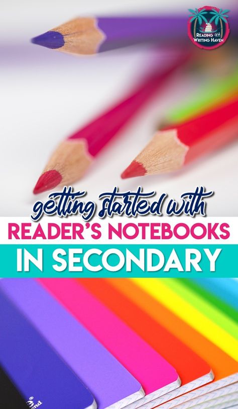 Reader's Notebooks in Secondary ELA - Reading and Writing Haven Ela High School, High School Ela Classroom, Reading Mini Lessons, High School English Lessons, Reading Tools, High School Language Arts, Readers Notebook, Student Binders, Language Arts Teacher