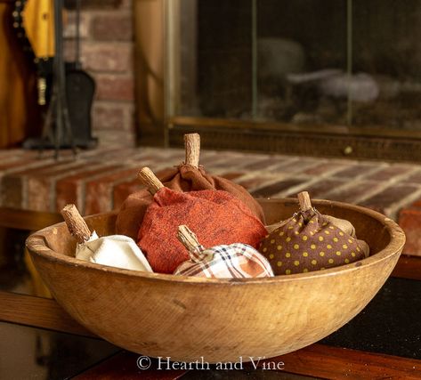 Fabric Pumpkins - with Warm and Spicy Fall Fragrance Simmering Potpourri, Primitive Fabric, Fall Fragrance, Cinnamon Chips, Walnut Shell, Dough Bowl, Fabric Pumpkins, Herbs And Spices, Fall Scents