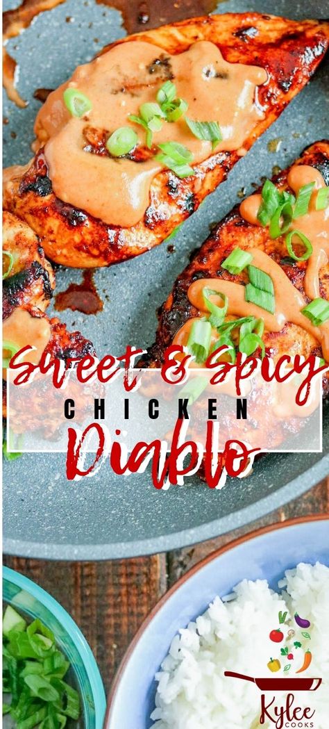 Chicken Diablo Recipe, Spicy Sweet Chicken, Chicken Diablo, Chicken Thights Recipes, Super Easy Dinner, Sweet Chicken, Diner Recept, Chicken Dishes Recipes, Chicken Salad Recipes