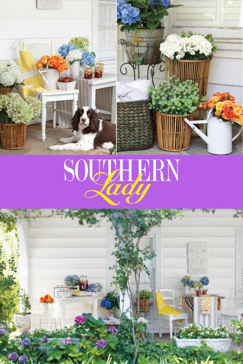 Invite beloved friends to while away a sunny afternoon on an idyllic front porch, enjoying delectable Southern fare. Front Porch Southern, Southern Belle Party, Front Porch Living, Southern Belle Secrets, Porch Party, Porch Parties, Southern Summer, Ladies Brunch, Southern Sweet Tea