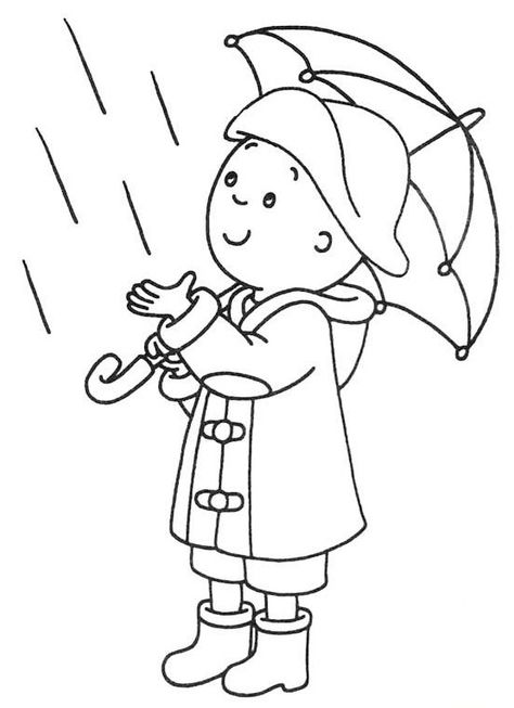 Caillou in rainy weather day coloring page Football Coloring Pages, Camping Coloring Pages, Frozen Coloring Pages, Fall Coloring, Food Coloring Pages, Christmas Coloring, Kids Coloring Books, Window Painting, Christmas Coloring Pages